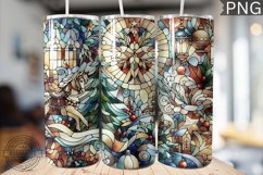 Watercolor Christmas Tumbler Wrap - High Quality 300 Dpi Product Image 1
