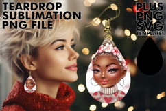 Radiant TEARDROP Earrings Magic, Afro Girl Product Image 1