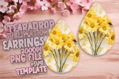 Teardrop Earring Design - Bright Floral Pattern Product Image 1