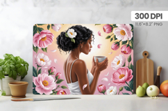 Afro Girl/Woman Melanin braided hair Cutting Board PNG Desig Product Image 1