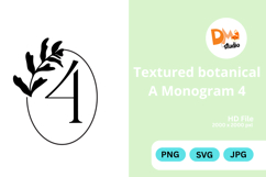 Textured Botanical Monogram Product Image 1