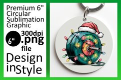 Bright Circle Design Keychain Template , Holiday Product Image 1