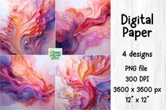 Abstract | Fluid Art | Digital Paper | PNG Background | Wall Product Image 1