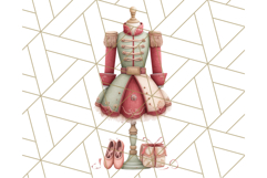 Nutcracker Ballet Clipart, Holiday Ballerina PNG Art Product Image 3