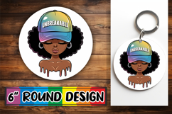 Enchanted Circle Keychain Magic PNG, Black Woman Product Image 1