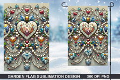 Flowers Garden Flag Sublimation| Flower Garden Flag PNG Product Image 1