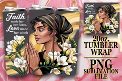 RADIANT ESCAPES 20oz TUMBLER WRAP, Praying Woman Product Image 1