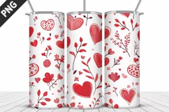 Lovely Hearts Tumbler Design | Valentine's Day Tumbler Wrap Product Image 2