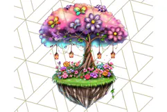 Bright Floating Island PNG Clipart for Fantasy Worlds & Maps Product Image 3