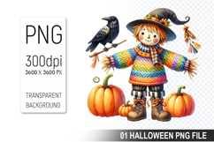 Hello Autumn, Halloween Sublimation Clipart PNG Product Image 1