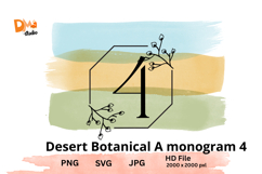 Desert Botanical Monogram Product Image 1