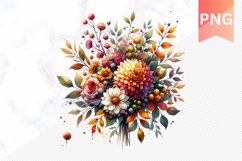 Autumn Botanical Sublimation - Clipart PNG Design Product Image 1