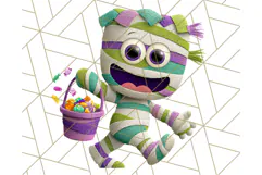 Colorful Halloween Clipart PNG, Cute Kids & Candy Clip Art Product Image 3