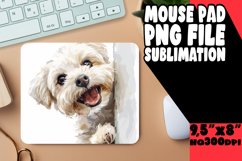 Playful Dog Charm Sublimation Mousepad PNG Product Image 1