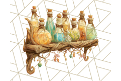 Woodland Potion Clipart Forest Apothecary Elements PNG Product Image 3