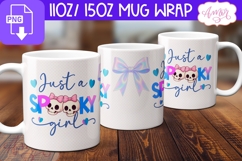 Just a Spooky Girl mug wrap PNG, Cute Halloween mug PNG Product Image 3