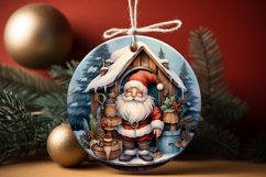 Blank Circle Christmas Ornament Mockup | Sublimation Mockup Product Image 2