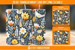 Sparrow Tumbler Wrap Designs, Sublimation Wrap Product Image 1