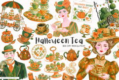 Halloween Garden Tea Clipart Product Image 1