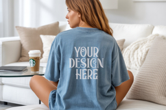 Blue jean Comfort Colors C1717 Shirt Mockup, CC 1717 T-shirt Product Image 1