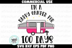Happy Camper for 100 days - Camping svg - 100 days of school Product Image 2