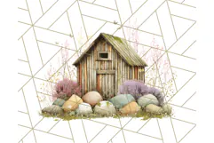Vintage Cottagecore Barn PNG Clipart, Farmhouse Style Product Image 3