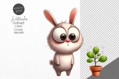 Bunny clipart, Animals clipart, Funny clipart Product Image 1