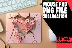 Delicate Heart Mousepad Design: Blossom Dream Product Image 1