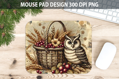 Owl Mouse pad Sublimation - Thanksgiving PNG Design Product Image 1