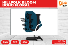 Hillfolk Bloom Boho Floral Monogram Product Image 1
