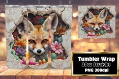 Spring Animals Tumbler Wrap: 3D Wall Hole and Flowers Product Image 1