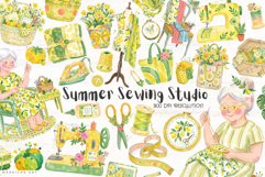 Summer Sewing Studio Clipart Product Image 1