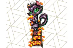 Haunted Treats Clipart PNG, Halloween Candy Art Product Image 3