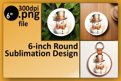 Jolly Snowman Circle Sublimation Product Image 1