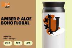 Amber &amp; Aloe Boho Floral Monogram Product Image 1