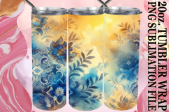 Sweet reflections 20oz tumbler wrap, Watercolor Pattern Product Image 1