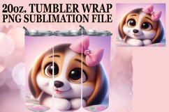 BLISSFUL DAYS 20oz TUMBLER WRAP, 3D Dog Product Image 1