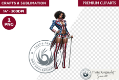 4th of July Character clipart, Patriotic Americana PNG Product Image 1