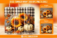 Pumpkin Tumbler Sublimation Wrap, 20 oz Fall Tumbler Wrap Product Image 1