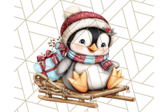 Christmas Penguins The Beach Clipart PNG, Tropical Holiday Product Image 3