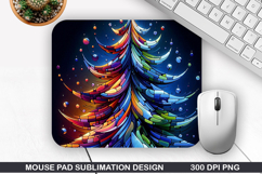 Christmas Tree Mouse Pad Sublimation,Christmas Mouse Pad PNG Product Image 1