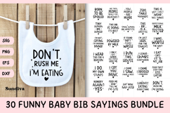 30 Funny Baby Bib Quotes SVG Bundle Product Image 1