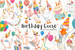 Birthday Silly Goose Clipart Product Image 1