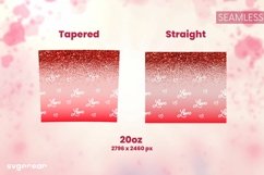 Valentine’s Glitter Tumbler Sublimation | Skinny 20 oz Product Image 7