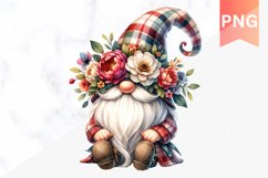 Floral Gnome Sublimation - Clipart PNG Bundle Product Image 7