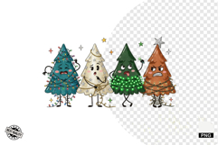 Cartoonish Christmas Trees Clipart Product Image 1