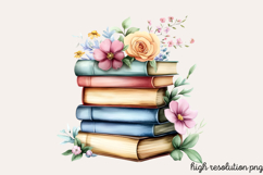 Pastel Cottage Shabby Chic Books Clipart PNG Product Image 1