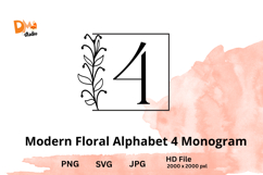 Modern Floral Alphabet Monogram Product Image 1