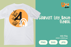 Harvest Lily Boho Floral Monogram Product Image 1