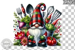 Christmas kitchen Gnome Sublimation - Clipart PNG Design Product Image 1